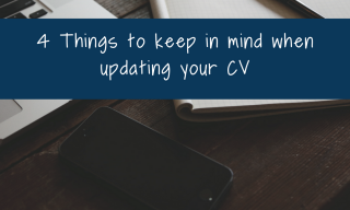 4 Things to keep in mind when updating your CV